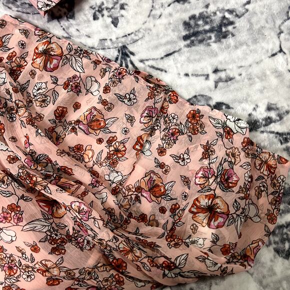 Parker & Rowe Pink Floral Midi Dress Sz S - Picture 4 of 8